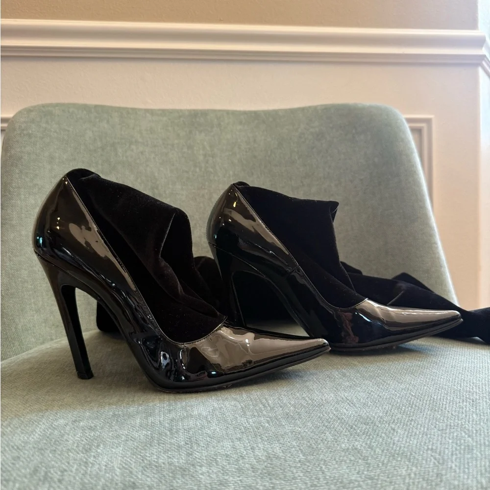 Balenciaga Velvet Thigh High Boots 37 Black - Picture 14 of 17